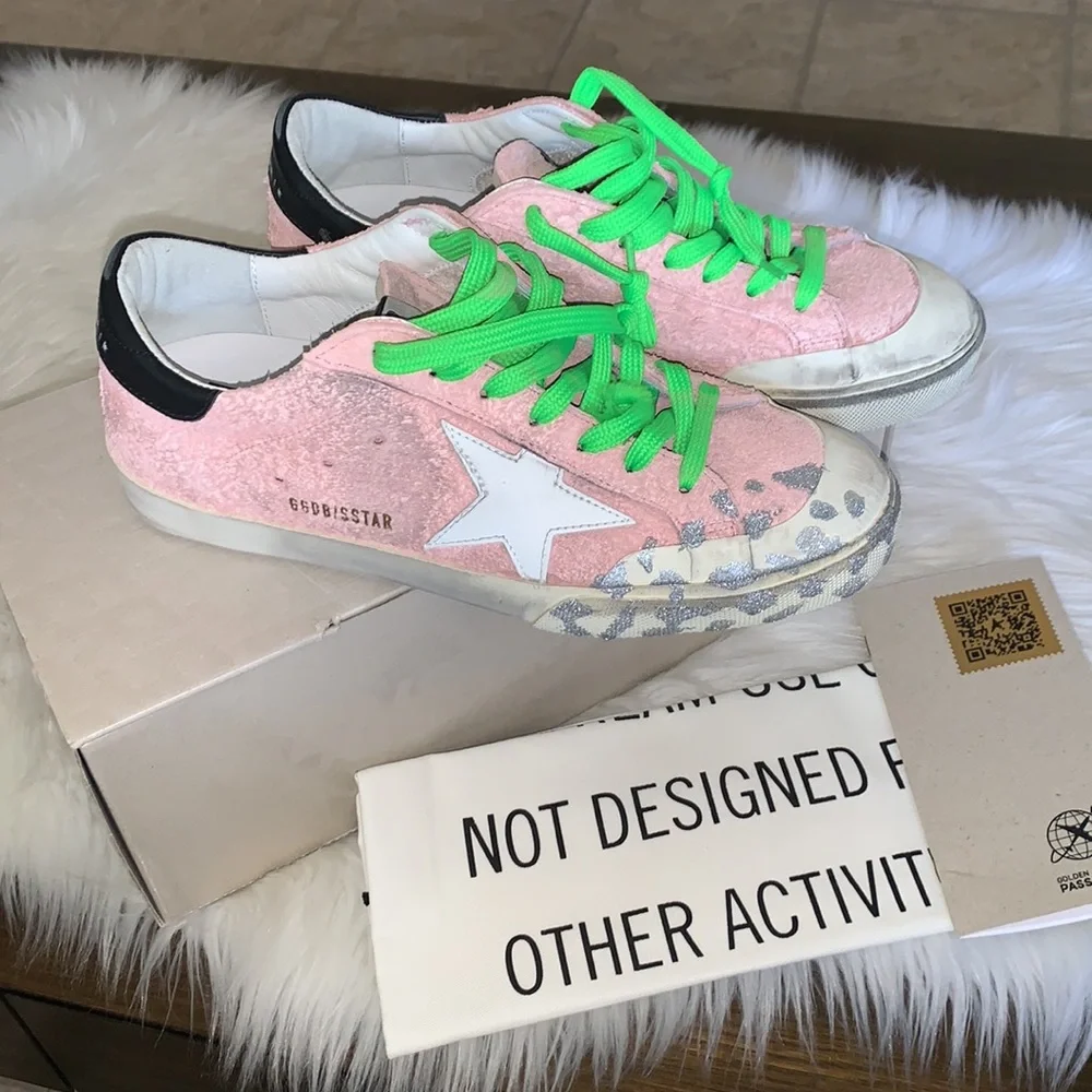 Golden Goose Super Star Penstar Pink Sneakers Size 40 - Picture 4 of 17